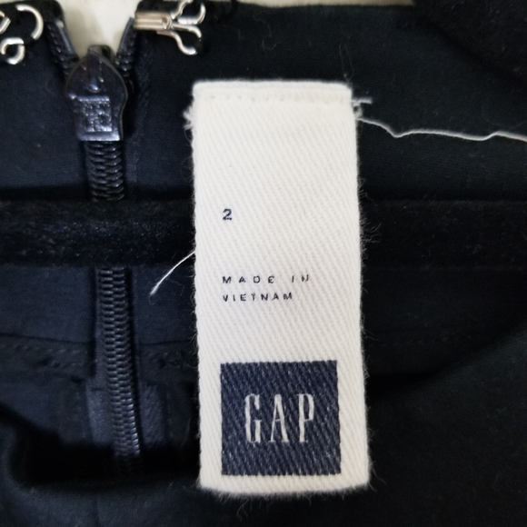 GAP black 3/4 sleeve cotton heavier weight sheath dress size 2 - Picture 6 of 7